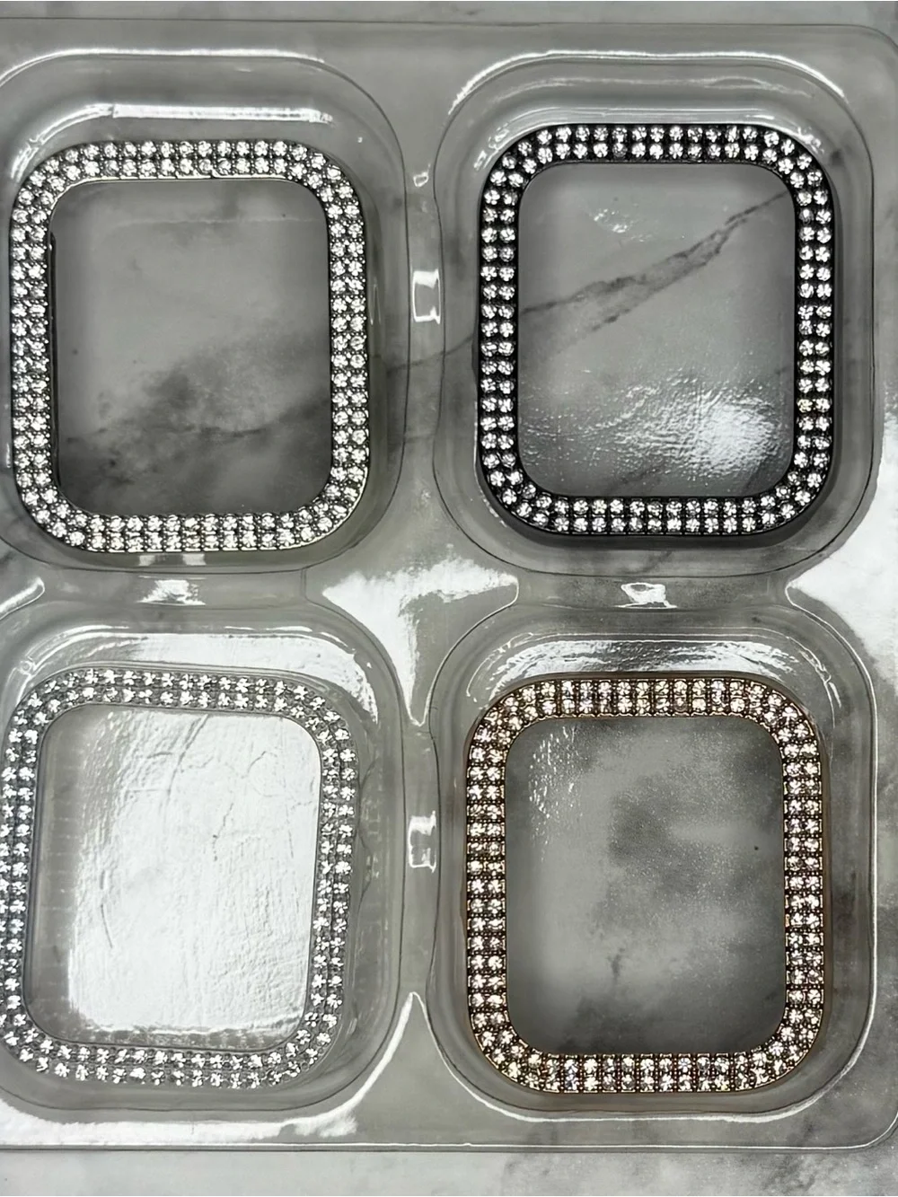 Set of 4 rhinestone bumpers for Apple Watch 40mm